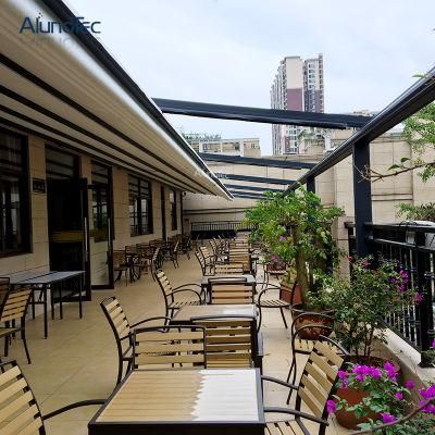European Design Restaurant and Coffee Shop Terraces All Seasons Retractable Awning with Side Wind Curtain