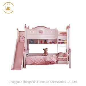 Children Bed Modern Pink Princess Bed Kids Bunk Beds Double Girls Bedroom Furniture