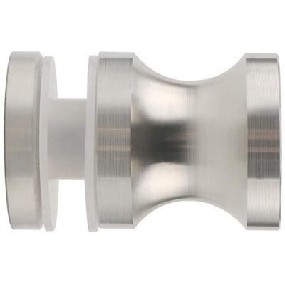 Brushed Nickel Solid SUS304 Stainless Steel Bathroom Round Single Sided Shower Glass Door Handle Pull Knob