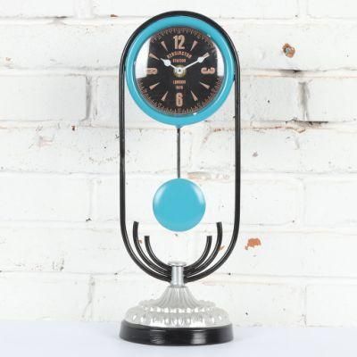 Fashion Style Metal Table Clock for Home Decor, Promotional Gift Clock, Originality Desk Clock, Mantel Clock
