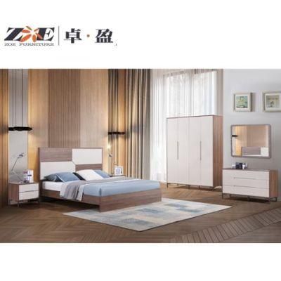 Modern Apartment House Furniture Wooden Panel Design Bed Room Furniture Bedroom Set
