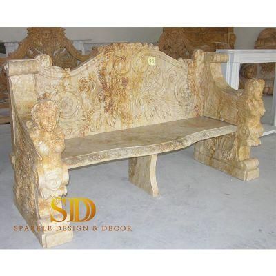 Manufacture Custom Make European Design Marble Benches for Garden Decoration