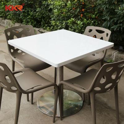Solid Black and White Oval European Style Hotel Coffee Table Nature Color Live Edge Style Dining Table