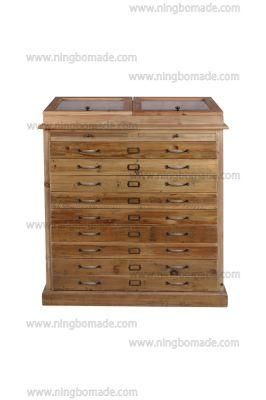 Nordic Country Farm House Design Furniture Old Nature Reclaimed Fir Wood Eight Drawers Chest