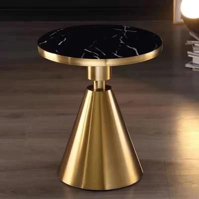 European Style Wholesale Milk Tea Shop Restaurant Cafeteria Gold Metal Tables and Chairs for Selling