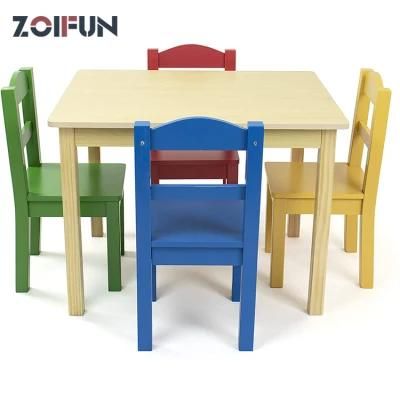 Latest Nordic Kid Children Indoor Preschool School Table and Chair Set Kindergarten Furniture
