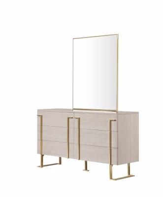 Modern MDF High Gloss PU Painting Dressing Table with Mirror