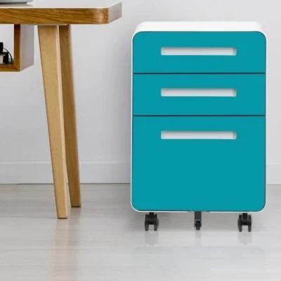 Modern Minimalist Office Furniture European Standard Metal Movable Drawer Cabinet Mobile Filing Cabinet Aktenschrank