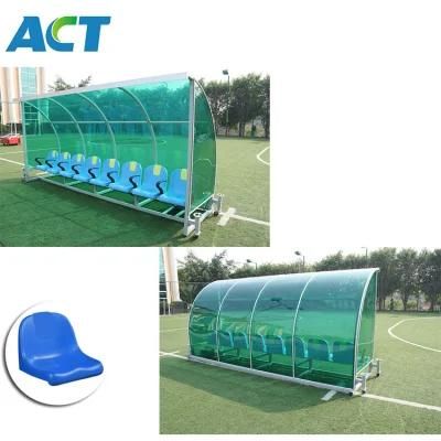 Premier Socketed Type Football Team Shelter, Portable VIP Stadium Seats