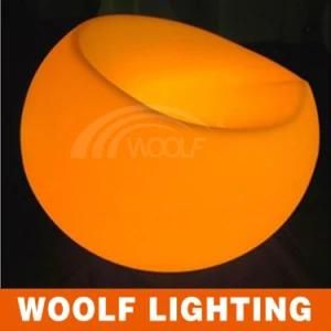 LED Lighted Modern Plastic Big Round Lounge Chair