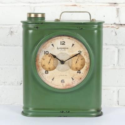 Oil Drum Shape Table Clock for Home Decor, Leader &amp; Unique Table Clock, Promotional Gift Clock, Desk Clock, Mantel Clock