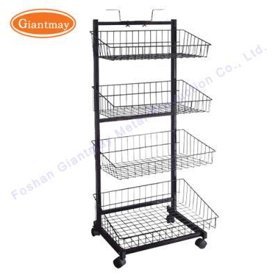 Point of Sales Supermarket Wire Candy Snack Shelving Display Rack