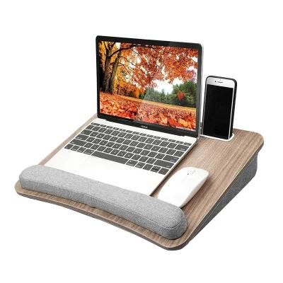 Bamboo Laptop Stand Portable Computer Desk with Pillow Cushion
