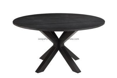 European Style Home Furniture Black Marble Round Shape Dinning Table/Coffee Table