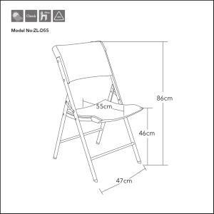 New Rattan Design Plastic Folding Chair