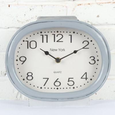 Creativity Iron Table Clock for Living Room, Promotional Gift Desk Clock, Metal Table Clock, Simple Style Mantel Clock, New York Table Clock