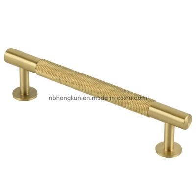 Brass T Bar Handle Knurled Pull Handle Cabinet Door Handle