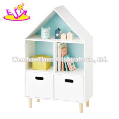 2020 Hot Sale White Wooden Kids Book Shelves with Customize W08c300