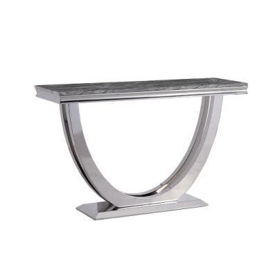 Modern European Rectangular Marble Console Table for Home Hotel Furniture