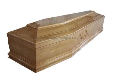 Cremation Hand Carved Wooden Coffin