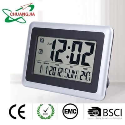 Battery Operated Desk Clock with Temperature and Date for Office Kitchen