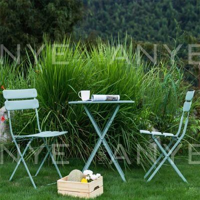Modern Outside Patio Casual Furniture Set Square Table Folding Lawn Chair Outdoor Dining Furniture