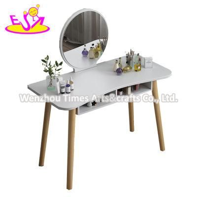 Luxury Girls White Dressing Table Set Wooden Vanity Desk with Drawers W08h154