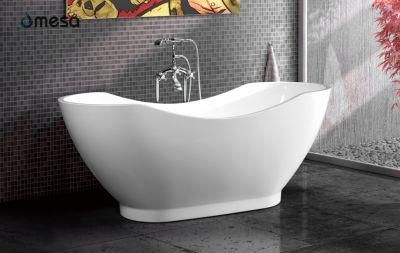 Popular White Acrylic Freestanding Bathtub with European Design