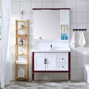 Mixed Color PVC Bathroom Cabinet with Two Legs