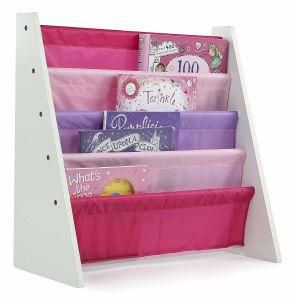Wood Book Shelf Furniture Nursery School Equipment with Nylon Fabric Carrier