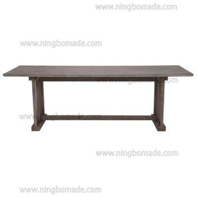Scandinavian Countryside Style Designed Home Furniture Cold Smoky Grey Reclaimed Fir Wood Dining Table