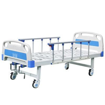 Stainless Steel Two Crank Manual Hospital Bed with Mattress 2 Function Hospital Bed