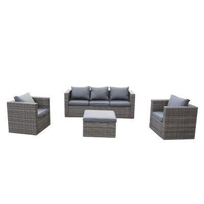 Patio Furniture Steel Frame PE Rattan Outdoor Garden Sofa Sets