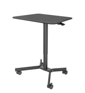 V-Mounts Home Office Height Adjustable Mobile Laptop Computer Desk Gas Spring Rolling Table with Wheels Vm-Fds107A