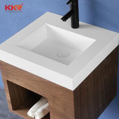 European Style High Quality Corian Solid Surface Cabinet Hand Wash Basin