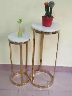 90 High Table Luxury Decoration Wedding Golden Stainless Steel Flower Stands Pedestal Stand