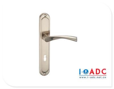 Classical Modern Aluminum Door Lever Handle on Plate for Main Door