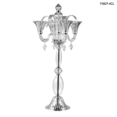 Clear Decorative Crystal Candelabra Floor Lamp