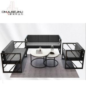 Modern Style Coffee Shop Metal Frame Furniture Sofa Set