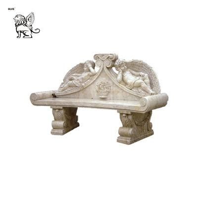 Supplier European Style Outdoor Antique Design Lion Head Marble Bench Abm-05