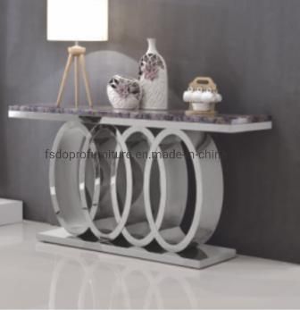 European Style Circular Marble Console Table