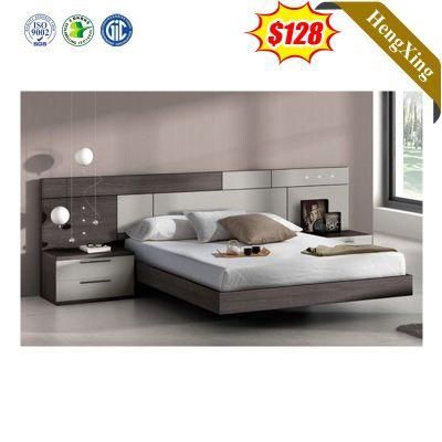 European Style Wooden MDF Double King Size Bed Hotel Home Bedroom Furniture Bedroom Furniture Set