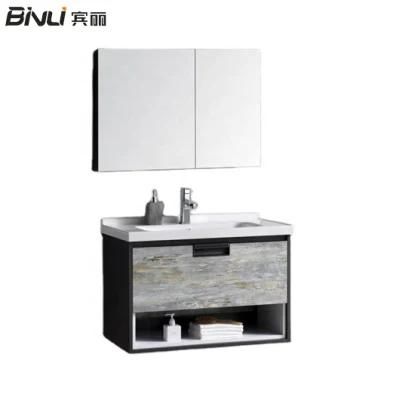 European Style Hotsale Wall Mounting Design Slate Ceramic Vanity Bathroom Cabinet