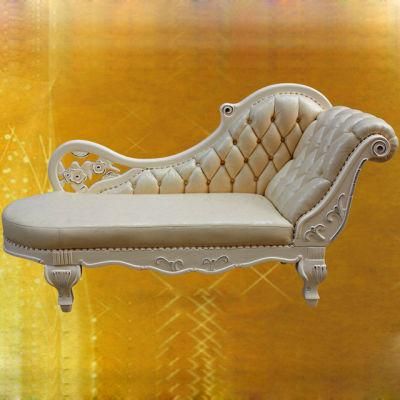 Optional Furniture Color Wood Leather Chaise Lounge for Living Room Furniture