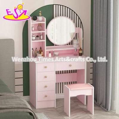 Customize Modern Pink Wooden Dresser Dressing Table with Drawers W08h169b