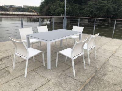 Foshan European OEM Patio Table Rectangle Outdoor Dining Furniture Sets