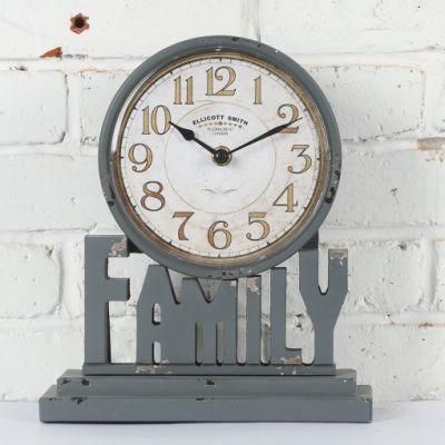 Ticking Family Mantel Desk Clock Battery Operated with Quartz Movement Clock