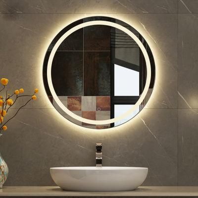 Miclion Round Waterproof LED Lighted Bathroom Decor Light Wall Mounted Mirror with Lights